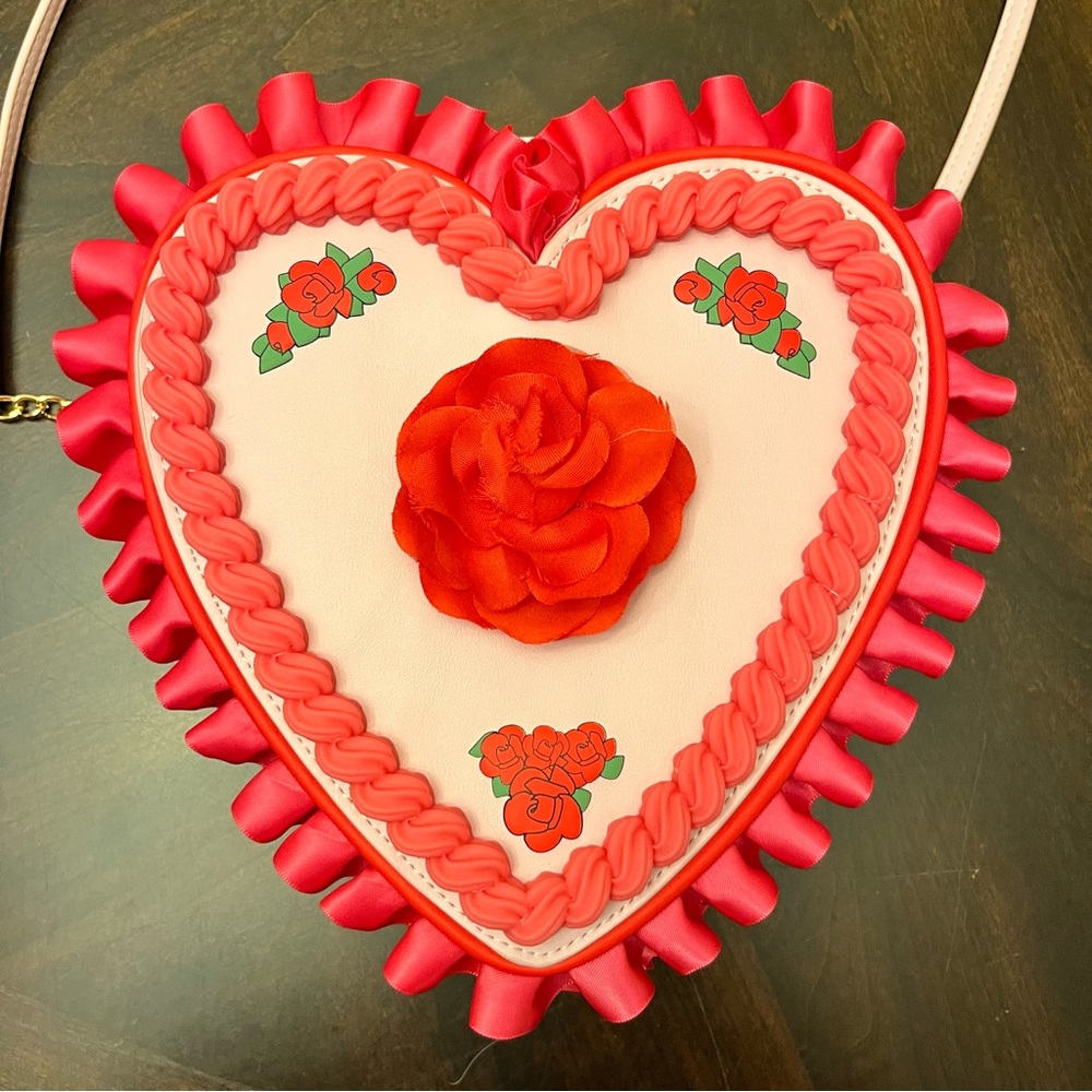 Betsey Johnson Kitsch Babycakes Valentines Crossbody Bag